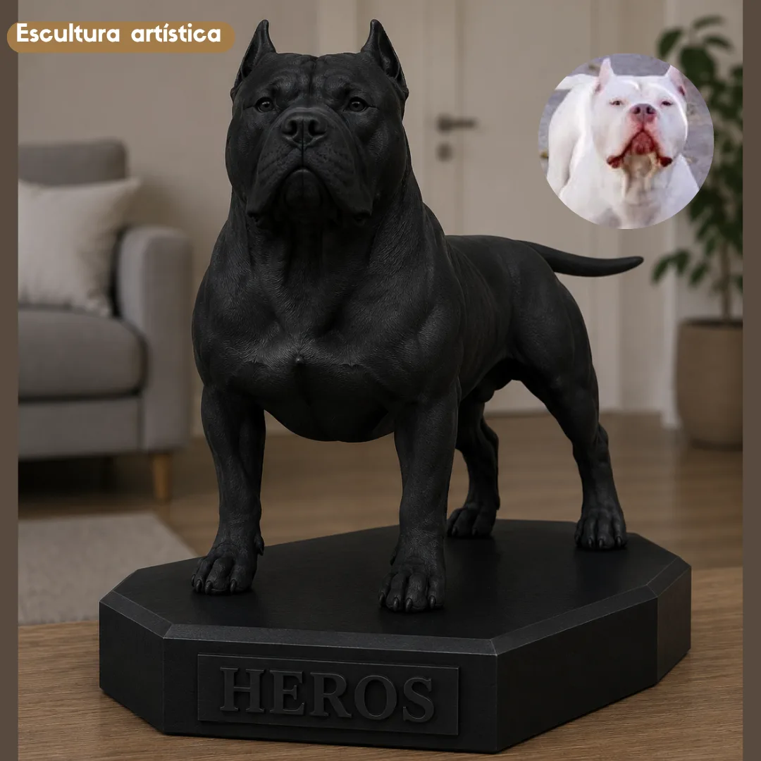 Heros — escultura LumoraPet matte black