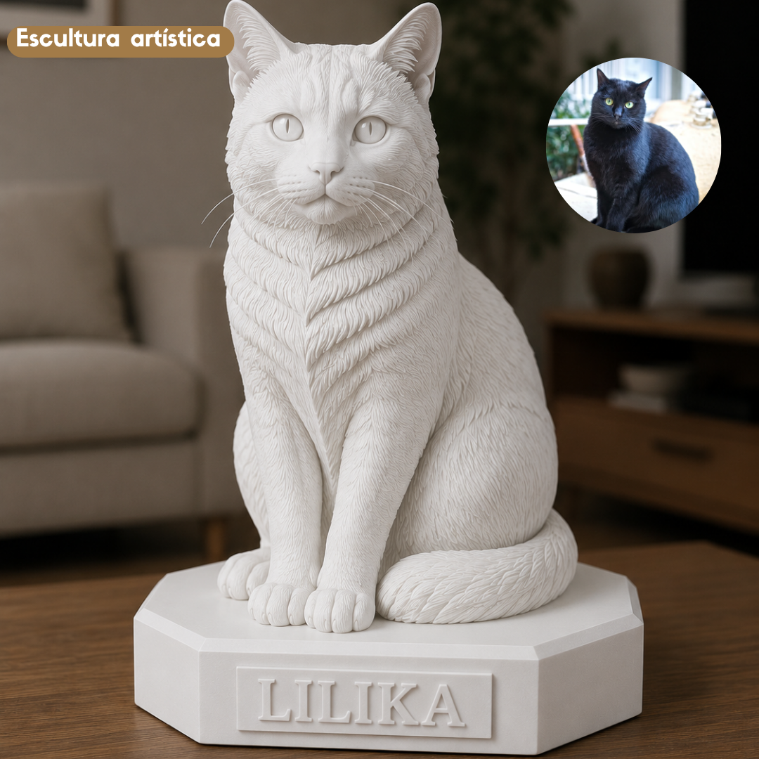 Lilika — escultura LumoraPet branco